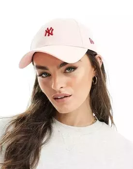 Розовая кепка New Era 9Forty NY Yankees с маленьким логотипом