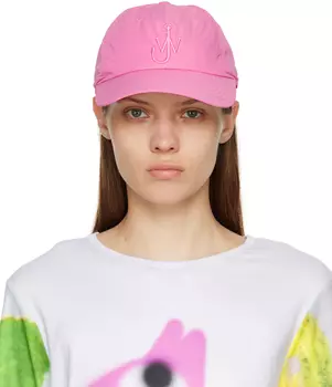 Розовая кепка с вышивкой JW Anderson