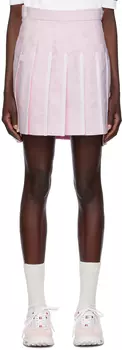 Розовая классическая мини-юбка со складками, светлая Thom Browne