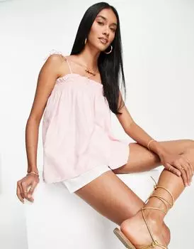 Розовая кофточка с завязками Mango