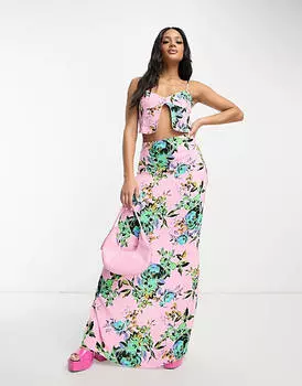 Розовая координированная майка на одной пуговице AFRM Rakeem