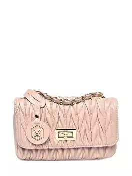 Розовая кожаная сумка Luisa Vannini, мультиколор