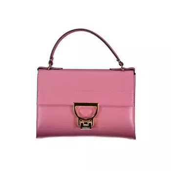 Розовая кожаная сумочка Coccinelle