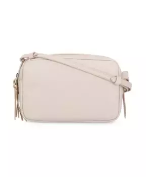 Розовая кожаная женская сумка через плечо Coccinelle, розовый