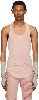 Розовая майка Rick Owens DRKSHDW с необработанными краями