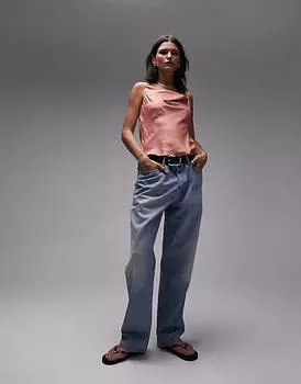 Розовая майка с капюшоном Topshop