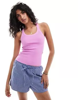 Розовая майка с краем салата Mango