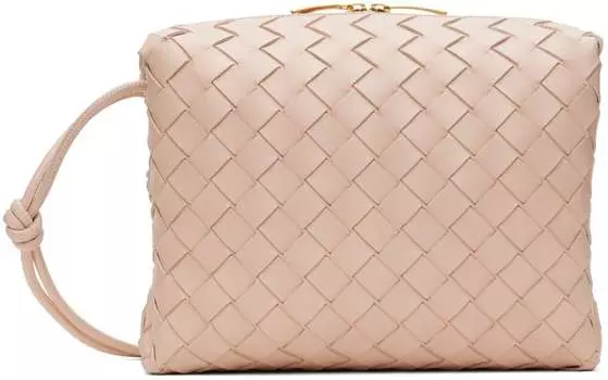 Розовая маленькая сумка для фотоаппарата на петле Bottega Veneta