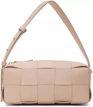 Розовая маленькая сумка-кассета Brick Bottega Veneta