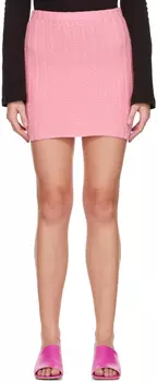 Розовая мини-юбка с вышивкой Blumarine