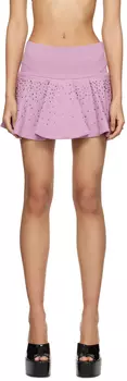 Розовая мини-юбка со стразами Blumarine