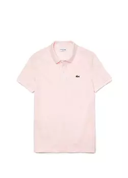 Розовая мужская футболка-поло slim fit Lacoste