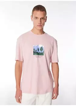 Розовая мужская футболка с круглым вырезом JORLUCCA GRAPHIC TEE SS CREW NECK Jack & Jones, розовый