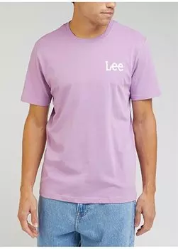 Розовая мужская футболка с круглым вырезом LL04FQLJ_Футболка с круглым вырезом Lee, розовый
