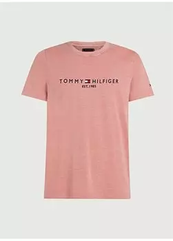 Розовая мужская футболка с круглым вырезом MW0MW35186 Tommy Hilfiger, розовый