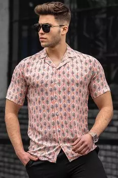 Розовая мужская рубашка 4944 MADMEXT