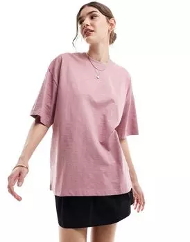 Розовая объемная футболка свободного кроя ASOS DESIGN