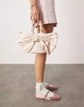 Розовая объемная сумка с бантом ASOS DESIGN