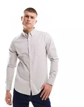 Розовая оксфордская рубашка стандартного кроя, окрашенная в пряжу, ASOS