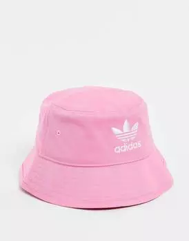 Розовая панама с трилистником adidas Originals