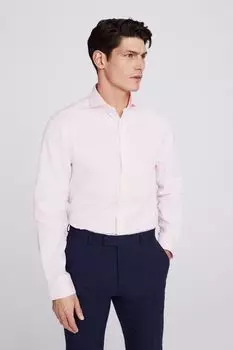 Розовая приталенная рубашка из ткани добби MOSS, розовый