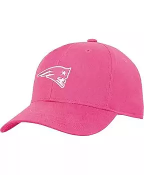 Розовая регулируемая шапка New England Patriots для больших девочек Outerstuff, розовый