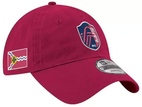 Розовая регулируемая шапка с логотипом New Era для взрослых St. Louis City SC 9Twenty