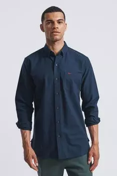 Розовая рубашка Aldridge Oxford на пуговицах Aubin, синий