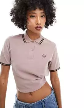 Розовая рубашка-поло с двумя кончиками Fred Perry