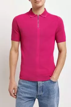 Розовая рубашка-поло с короткими рукавами River Island, розовый