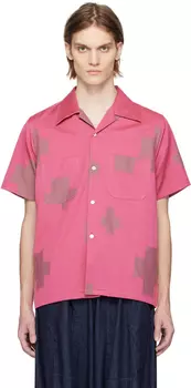 Розовая рубашка с длинным рукавом NEEDLES
