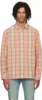 Розовая рубашка в клетку RRL