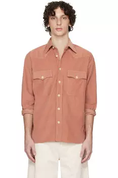 Розовая рубашка в стиле вестерн с двумя карманами Drake's