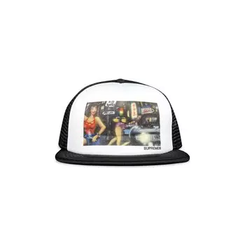 Розовая сетчатая спинка Supreme Lady с 5 панелями, черный цвет