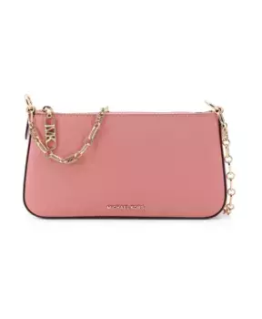 Розовая сумка через плечо с металлическим ремешком Michael Kors, розовый