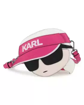 Розовая сумка для девочки из полиуретана Karl Lagerfeld Kids, цвет Rosa