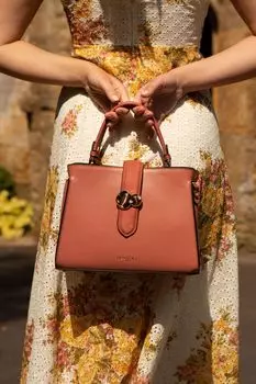 Розовая сумка-тоут на длинном ремне Luella Grey, розовый