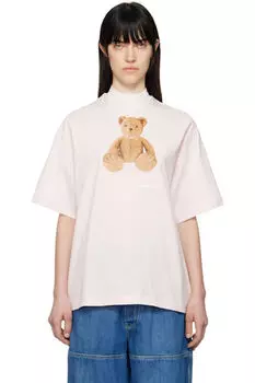 Розовая свободная футболка «Bear in Mind» Palm Angels