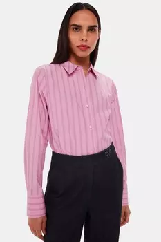 Розовая свободная полосатая рубашка Whistles, розовый