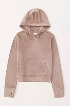 Розовая толстовка с капюшоном Abercrombie & Fitch, розовый