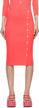 Розовая юбка-миди на пуговицах Asher rag & bone