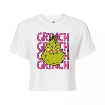Розовая укороченная футболка Dr. Seuss Grinch для юниоров Licensed Character, белый