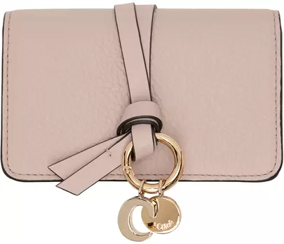 Розовая визитница с алфавитом Chloé
