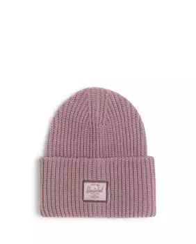 Розовая вязаная шапка унисекс в рубчик Herschel