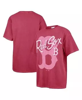 Розовая женская футболка бренда 47 Boston Red Sox Dopamine Tradition '47 Brand, розовый