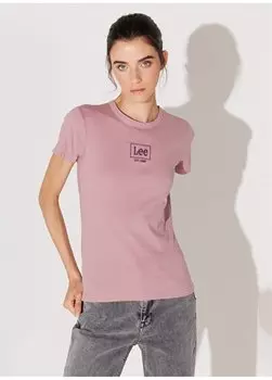 Розовая женская футболка с круглым вырезом L44WYGA65-розовая Lee, розовый