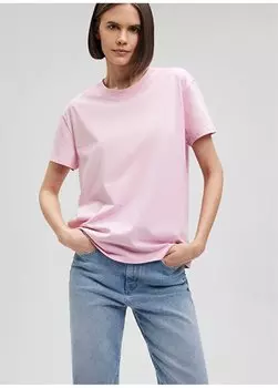 Розовая женская футболка с круглым вырезом M1600955-71117-ФУТБОЛКА С КРУГЛЫМ ВЫРЕЗОМ Mavi, розовый
