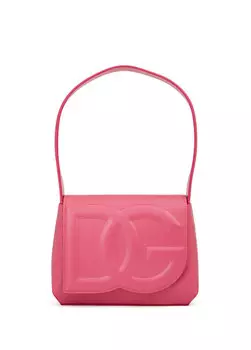 Розовая женская кожаная сумка с логотипом dg Dolce&Gabbana