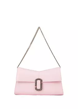 Розовая женская кожаная сумка the clutch Marc Jacobs