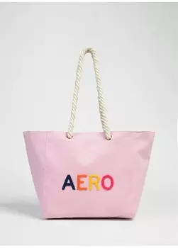 Розовая женская пляжная сумка Aeropostale